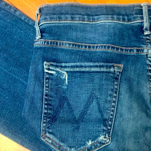Mother The Insider Crop Step Chew Wash Dancing On Coals 32 distressed raw hem - Picture 7 of 8